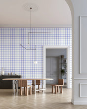 Load image into Gallery viewer, Grid Large Bold - Blue Lines on White Background