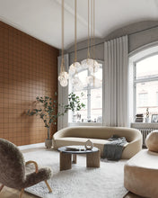 Load image into Gallery viewer, Grid Large Bold - Brown Lines on Light Brown Background