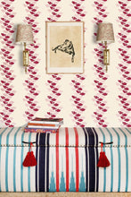 Load image into Gallery viewer, Oak Leaves - Red & Pink Wallcovering
