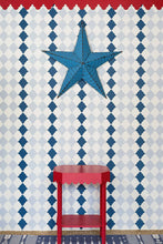 Load image into Gallery viewer, Quilted Harlequin - Two Blues Wallcovering