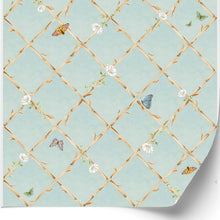 Load image into Gallery viewer, Bamboo & Butterflies Grasscloth Wallcovering