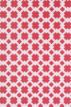 Load image into Gallery viewer, Lattice Cane - Red & Pink Wallcovering