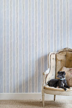 Load image into Gallery viewer, Painter's Stripe - Blue Wallcovering