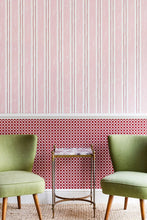 Load image into Gallery viewer, Painter's Stripe - Pink Wallcovering