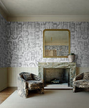 Load image into Gallery viewer, Down the Rabbit Hole Metal Grasscloth