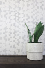 Load image into Gallery viewer, Geo White Noise Grasscloth