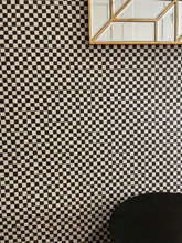Load image into Gallery viewer, Checker Black Grasscloth