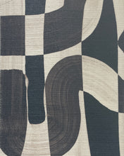 Load image into Gallery viewer, Down the Rabbit Hole Black & White Grasscloth