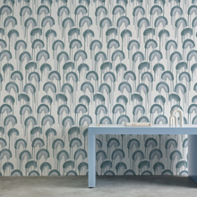 Load image into Gallery viewer, Lucky Lou Cashmere Blue Wallcovering
