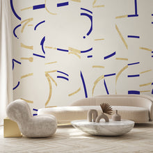 Load image into Gallery viewer, Offset Navy+Gold Wallcovering