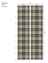 Load image into Gallery viewer, Sam's Plaid Hunter Wallcovering