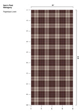 Load image into Gallery viewer, Sam's Plaid Mahogany Paperback Linen