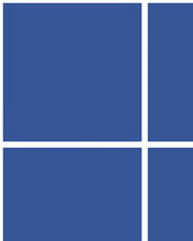Load image into Gallery viewer, Grid Large Bold - White Lines on Blue Background