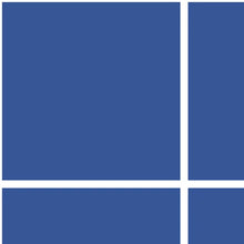 Load image into Gallery viewer, Grid Large Bold - White Lines on Blue Background