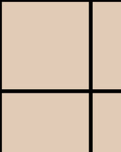 Load image into Gallery viewer, Grid Large Bold - Black Lines on Tan Background