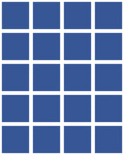 Load image into Gallery viewer, Grid Small Bold - White Lines on Blue Background