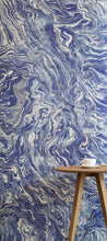 Load image into Gallery viewer, Terrain Blue Marble Grasscloth