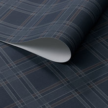 Load image into Gallery viewer, London Plaid Slate Paperback Linen