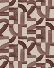 Load image into Gallery viewer, Brute - Mulberry on Blush Wallcovering