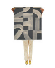 Load image into Gallery viewer, Brute - White Tea on Charcoal Wallcovering
