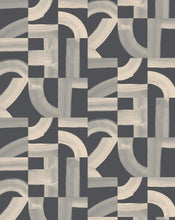 Load image into Gallery viewer, Brute - White Tea on Charcoal Wallcovering