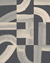 Load image into Gallery viewer, Brute - White Tea on Charcoal Wallcovering