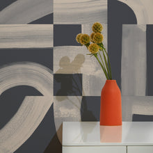 Load image into Gallery viewer, Brute - White Tea on Charcoal Wallcovering