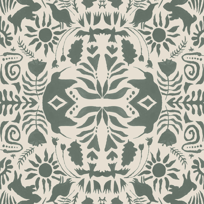 Jewel Green House Wallcovering