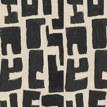 Load image into Gallery viewer, Totem Noir on Nude Wallcovering
