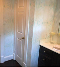 Load image into Gallery viewer, 125-5 Teal Ivory Wallcovering