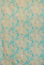 Load image into Gallery viewer, Paisley - Turquoise on Old Grey Fabric