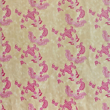 Load image into Gallery viewer, Paisley - Hot Pink on Tea Stain Fabric