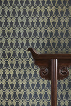 Load image into Gallery viewer, Seahorse - Charcoal Gold Wallcovering