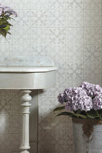 Load image into Gallery viewer, Fleur de Lys Tile - Vintage Grey Wallcovering