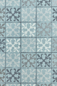 Fleur de Lys Tile - Canteen Blue Wallcovering