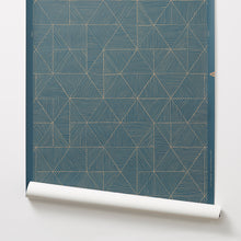 Load image into Gallery viewer, 2.0 - Gold on Blue Wallcovering