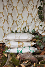 Load image into Gallery viewer, Boxing Hares - Gold Fabric
