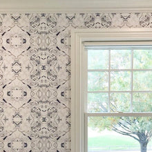 Load image into Gallery viewer, 411 Taupe Navy Wallcovering