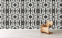 Load image into Gallery viewer, 81613 Black White Inverse Alta Wallcovering