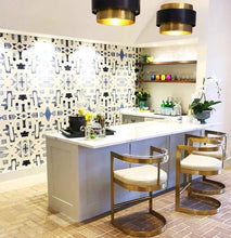 Load image into Gallery viewer, 82113 Indigo Ocean Sisal Grasscloth Wallcovering