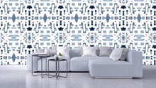 Load image into Gallery viewer, 82113 Indigo Ocean Wallcovering