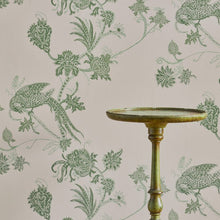 Load image into Gallery viewer, Vintage Bird Trail - Pink Green Wallpaper