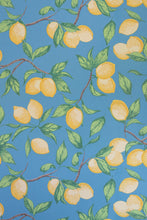 Load image into Gallery viewer, Capri Lemons - Azure Blue Wallcovering