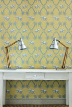 Load image into Gallery viewer, Elephant Palm - Ochre Blue Wallcovering