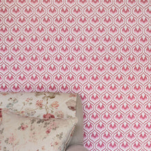 Load image into Gallery viewer, Ikat Heart - Oxblood Wallcovering