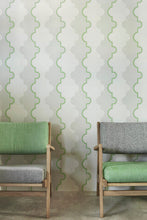 Load image into Gallery viewer, Jigsaw Stripe - Green Wallcovering