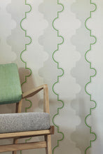 Load image into Gallery viewer, Jigsaw Stripe - Green Wallcovering