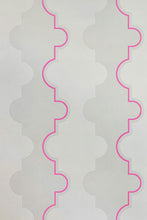 Load image into Gallery viewer, Jigsaw Stripe - Pink Wallcovering