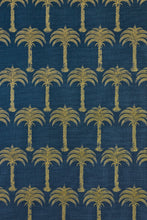 Load image into Gallery viewer, Marrakech Palm - Midnight Blue Fabric