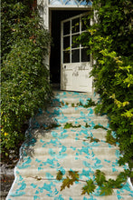 Load image into Gallery viewer, Paisley - Turquoise on Old Grey Fabric